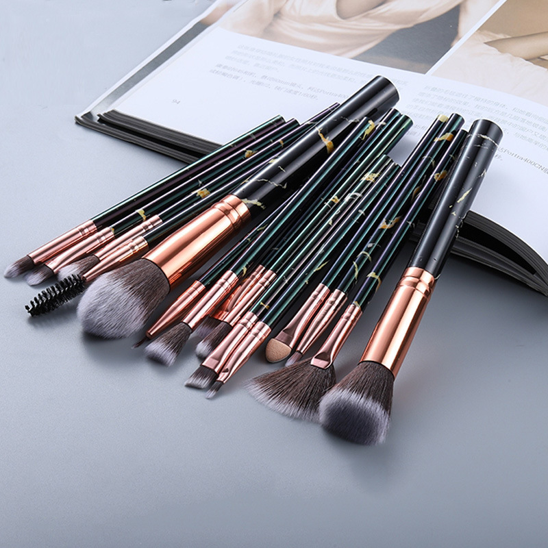 Marble Pattern Makeup Brush Set 2