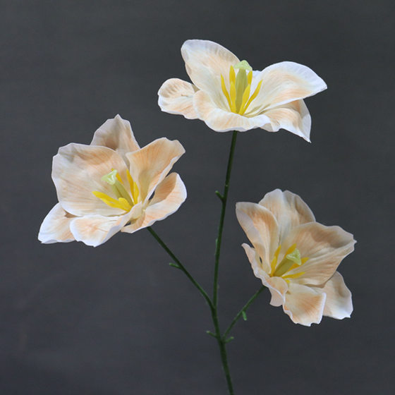 Simulation 3D Turned Tulip Wedding Auditorium Decoration Silk Flower Background Wall Tulip Flower Decoration Hotel Landscape Flower Art