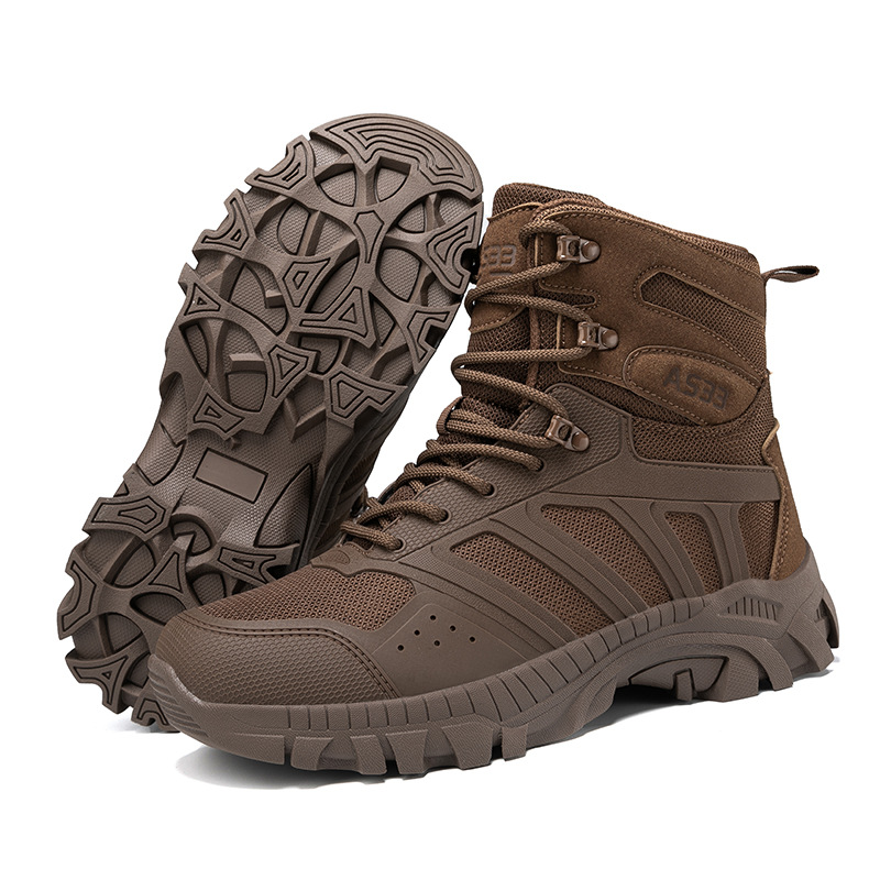 Amazon Cross-border tallas grandes botas tácticas al aire libre botas de entrenamiento para hombres botas de montaña al aire libre botas del desierto botas militares ventas directas de fábrica