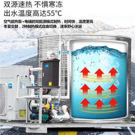 美的空气能热水器一体机商用家用空气源热3匹2吨RSJ-100/MN1-5R0