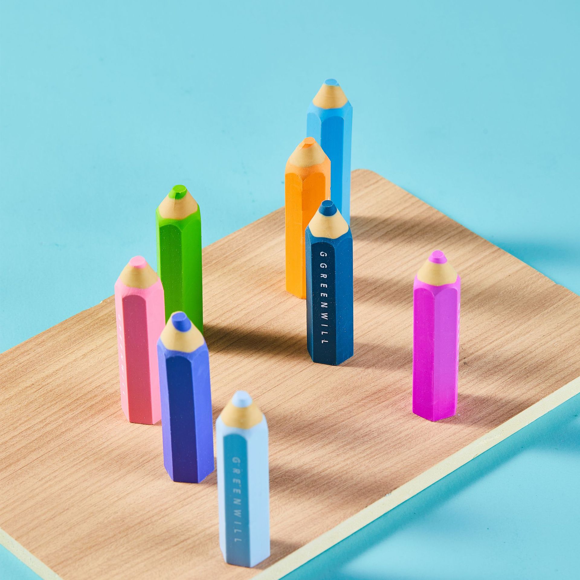 Lápices hexagonales borradores de borradores de estudiantes fábrica directa