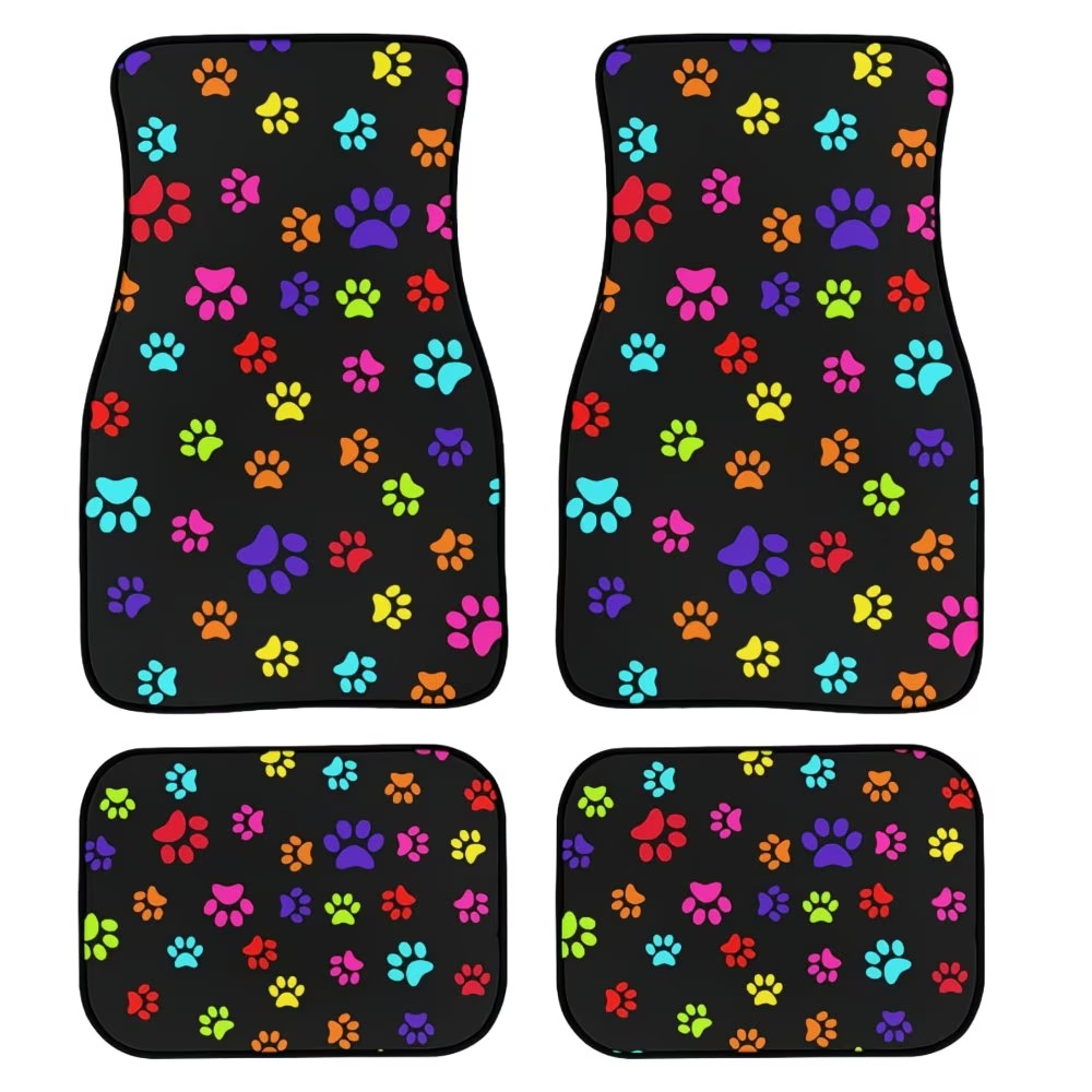Cross-Border Temu New Hot-Selling American-Style Car Floor Mats, Dirt-Resistant, Wear-Resistant, Easy to Care For, Four-Piece Set, Label Included, Dropshipping Wholesale