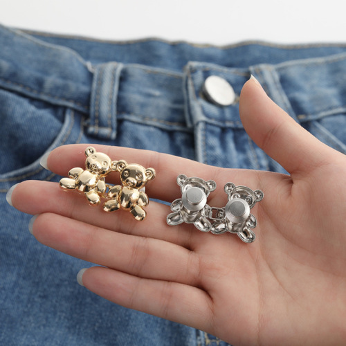 New mini bear bear waist button buckle detachable nail-free and seam-free waist button waist waist magic tool
