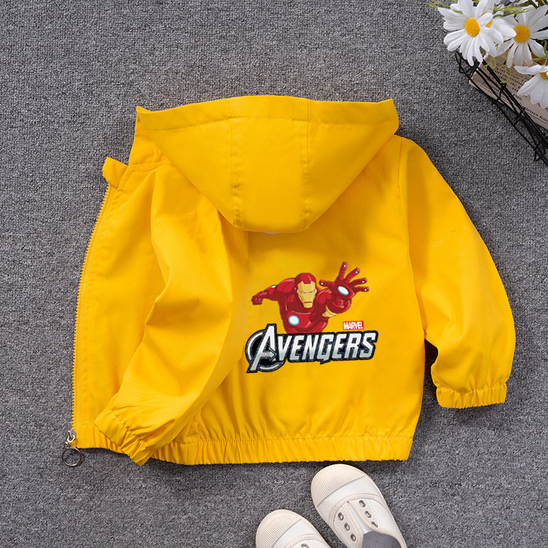 Children's Hooded Cardigan Top 2025 New Style Kids' Spider-Man Cartoon Stylish Casual Jacket
