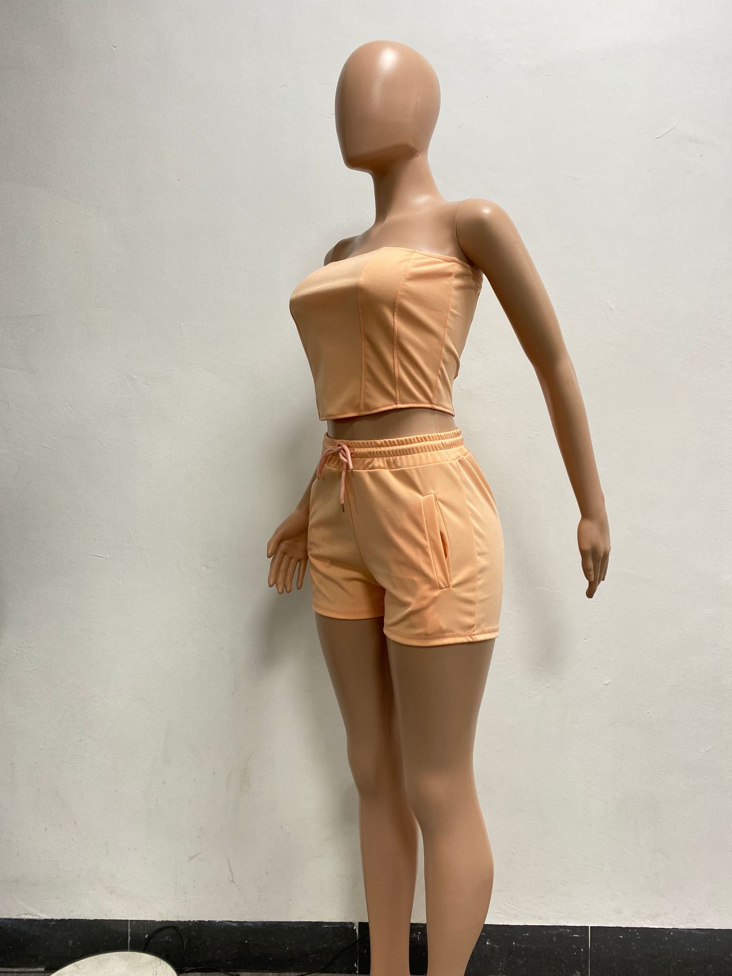 Women Sexy Solid Color Casual Sports Suit