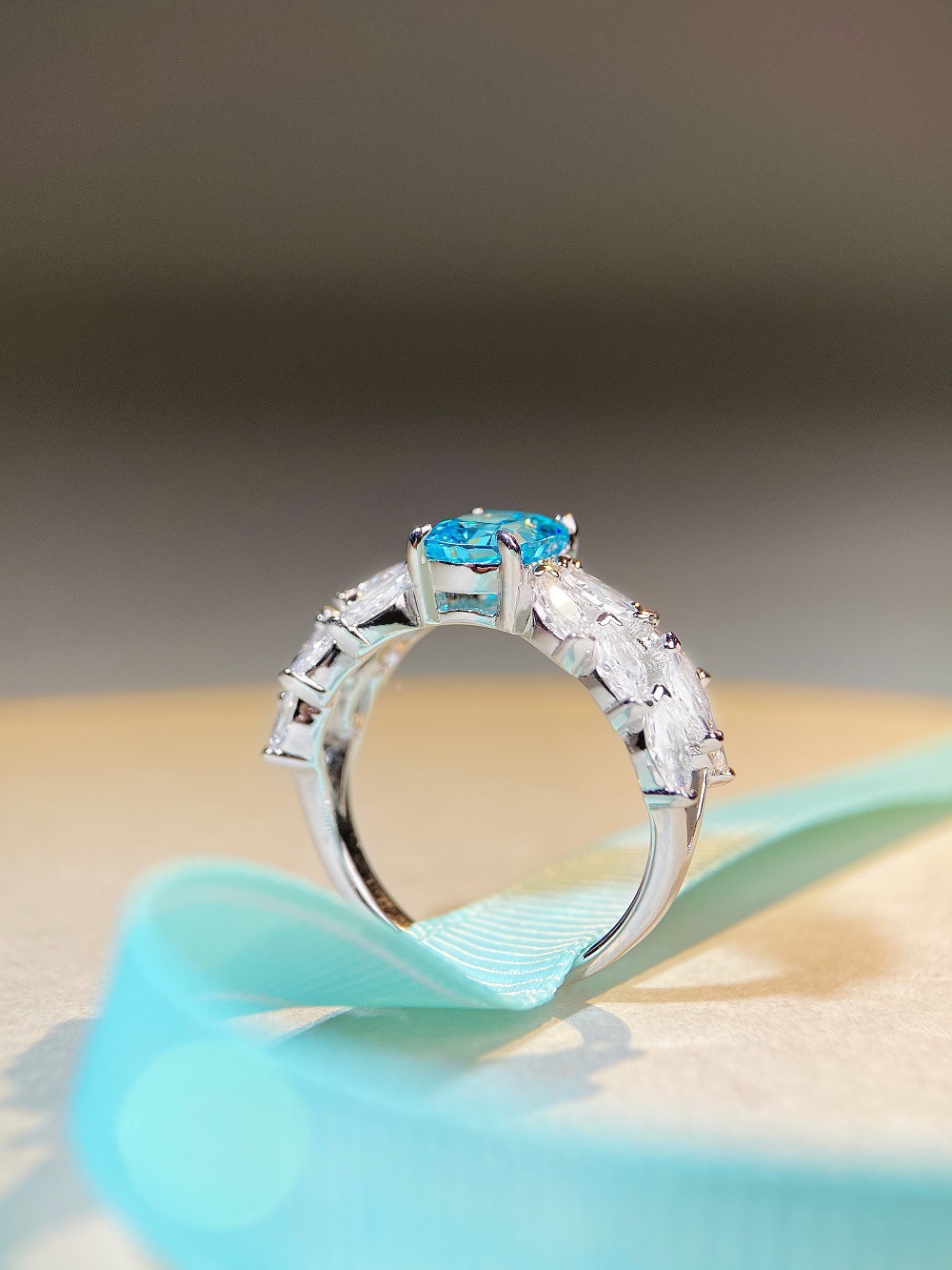 Fashion Butterfly Sterling Silver Inlay Zircon Rings 1 Piece