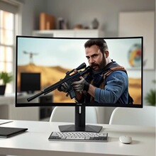 HKC SG27QC 27寸2k曲面180hz吃鸡显示器微边框电脑电竞游戏宽屏幕