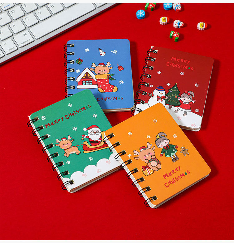 A7 Flip Coil Notebook Student Portable Pocket Notebook Office Notepad Diary Christmas Gift Prizes display picture 1