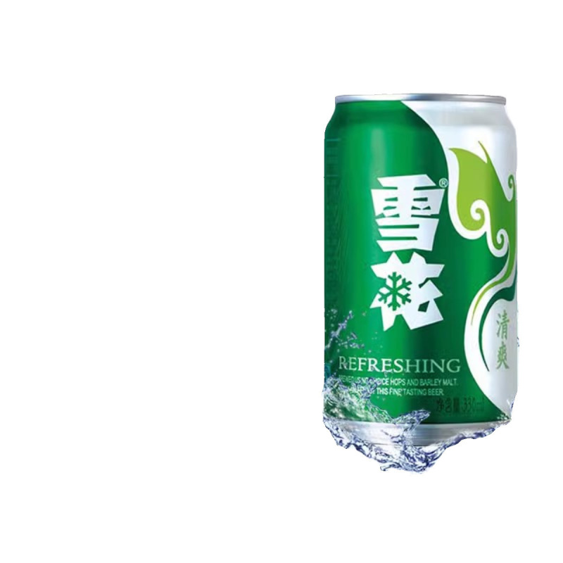 雪花啤酒清爽330ml*24罐8度淡爽听罐整箱装拉格批发|undefined