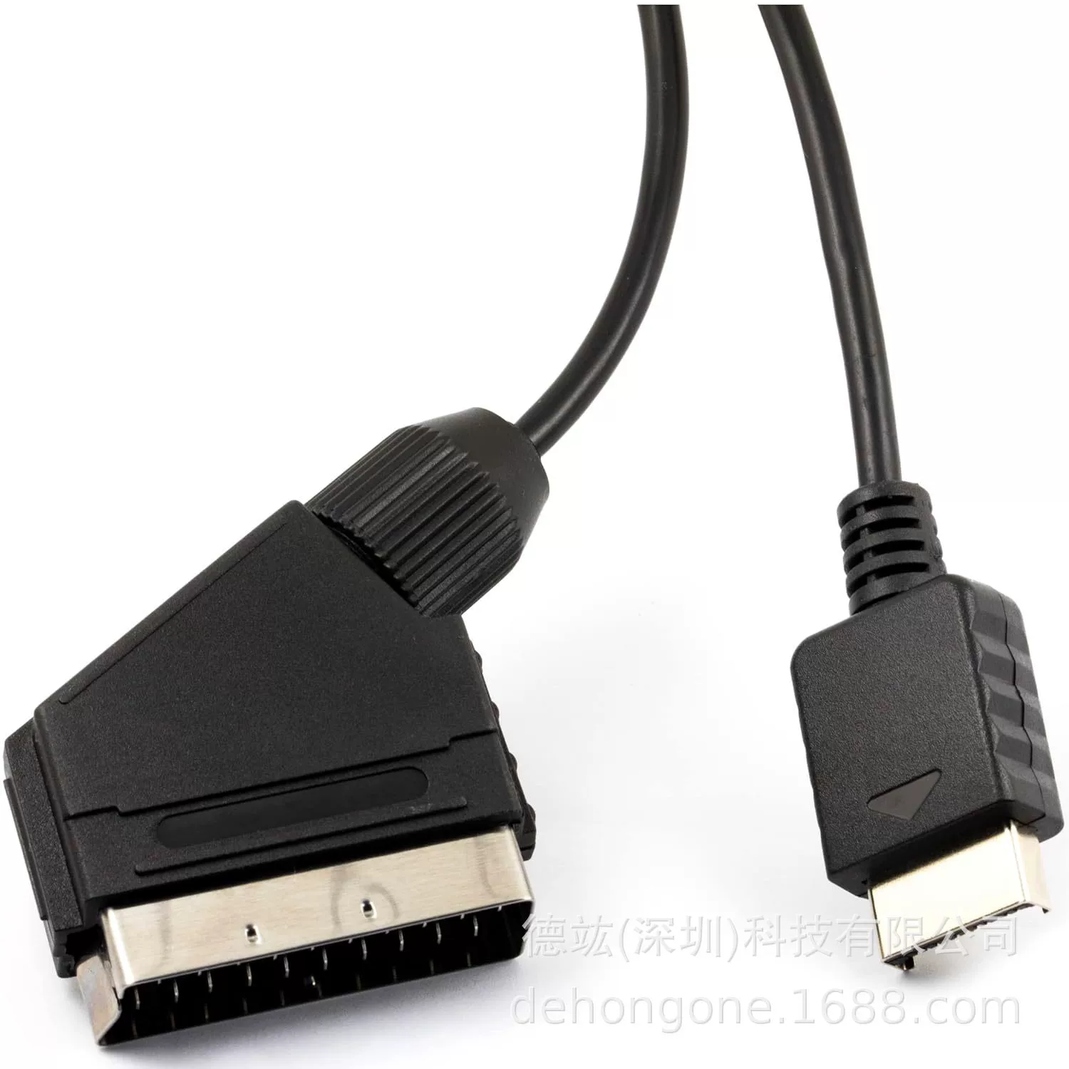 Applicable to PS PS2 PS3 game console Scart line broom thorough line 1.8 meters nickel plating