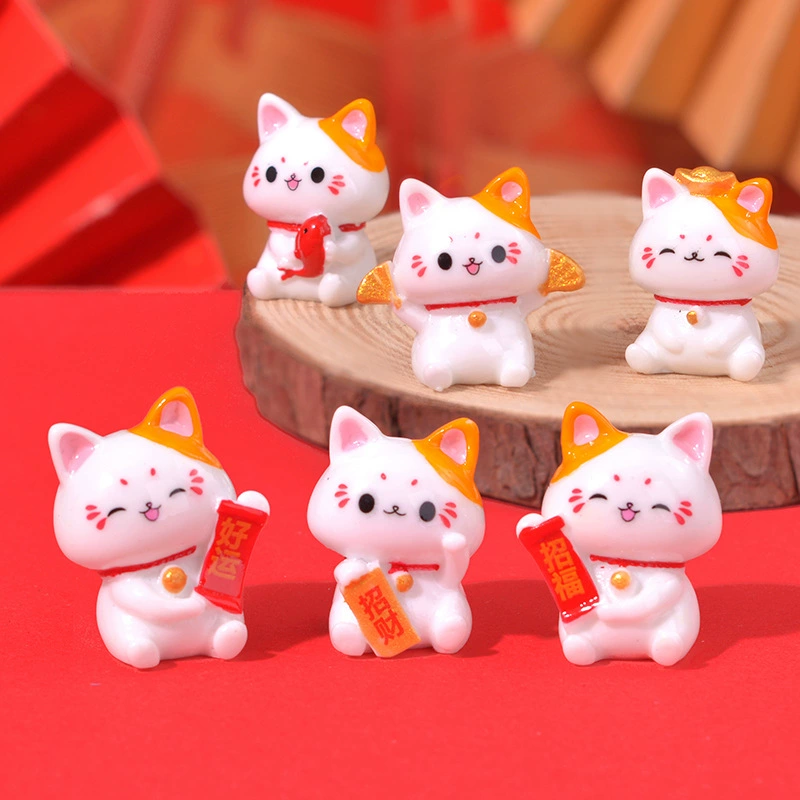 Микро-Ландшафтные украшения милый Lucky Cat изделия из смолы украшения центральной консоли автомобиля украшения дома подарки оптом