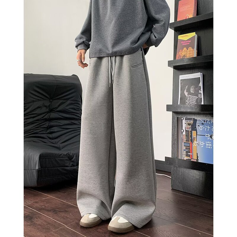 American Style cleanfit Wide Leg Pants Men's Spring and Autumn Heavy Sports Pants Men's Casual Pants Loose Straight Pants American Style cleanfit Wide Leg Pants Men's Spring and Autumn Heavy Sports Pants Men's Casual Pants Loose Straight Pants