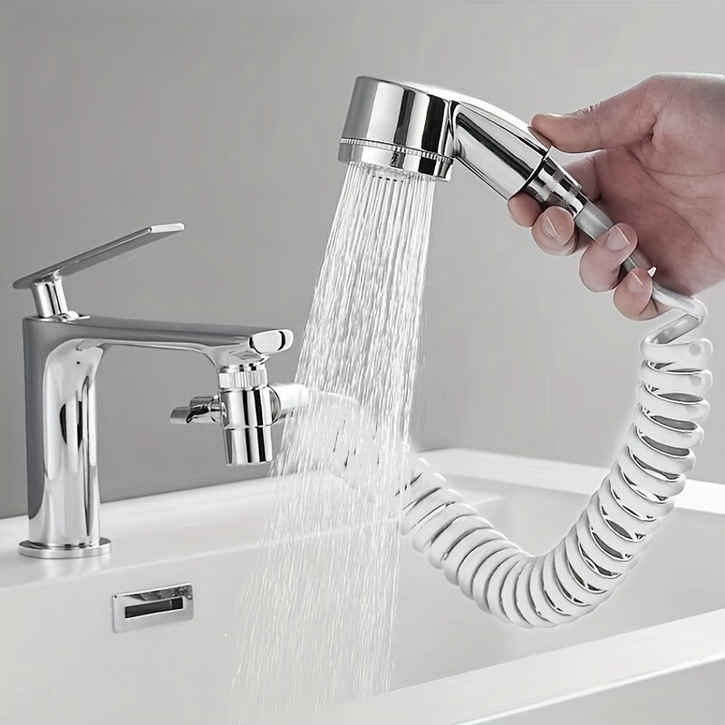 Basin Faucet External Shower Booster Nozzle Set Face Wash Bathroom Handheld Extender Shampoo Artifact Basin Faucet External Shower Booster Nozzle Set Face Wash Bathroom Handheld Extender Shampoo Artifact