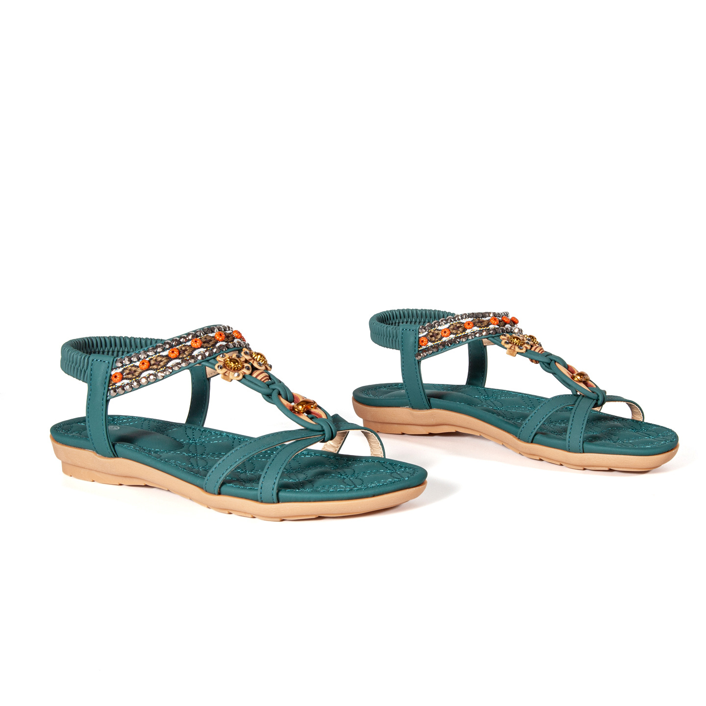 Bohemian Women's Beach Sandals, Comfortable Summer Footwear_voghion.com