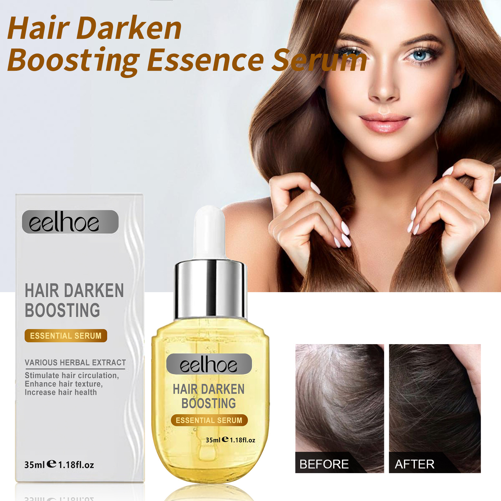 EELHOE Hair Thickness Essence Ripara i capelli secchi, idrata le radici dei capelli e l'essenza di spessore del cuoio capelluto_voghion.com