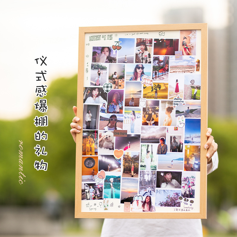 Photo Frame couple photo printing diy custom puzzle handmade commemorative album Polaroid birthday Valentine's Day gift