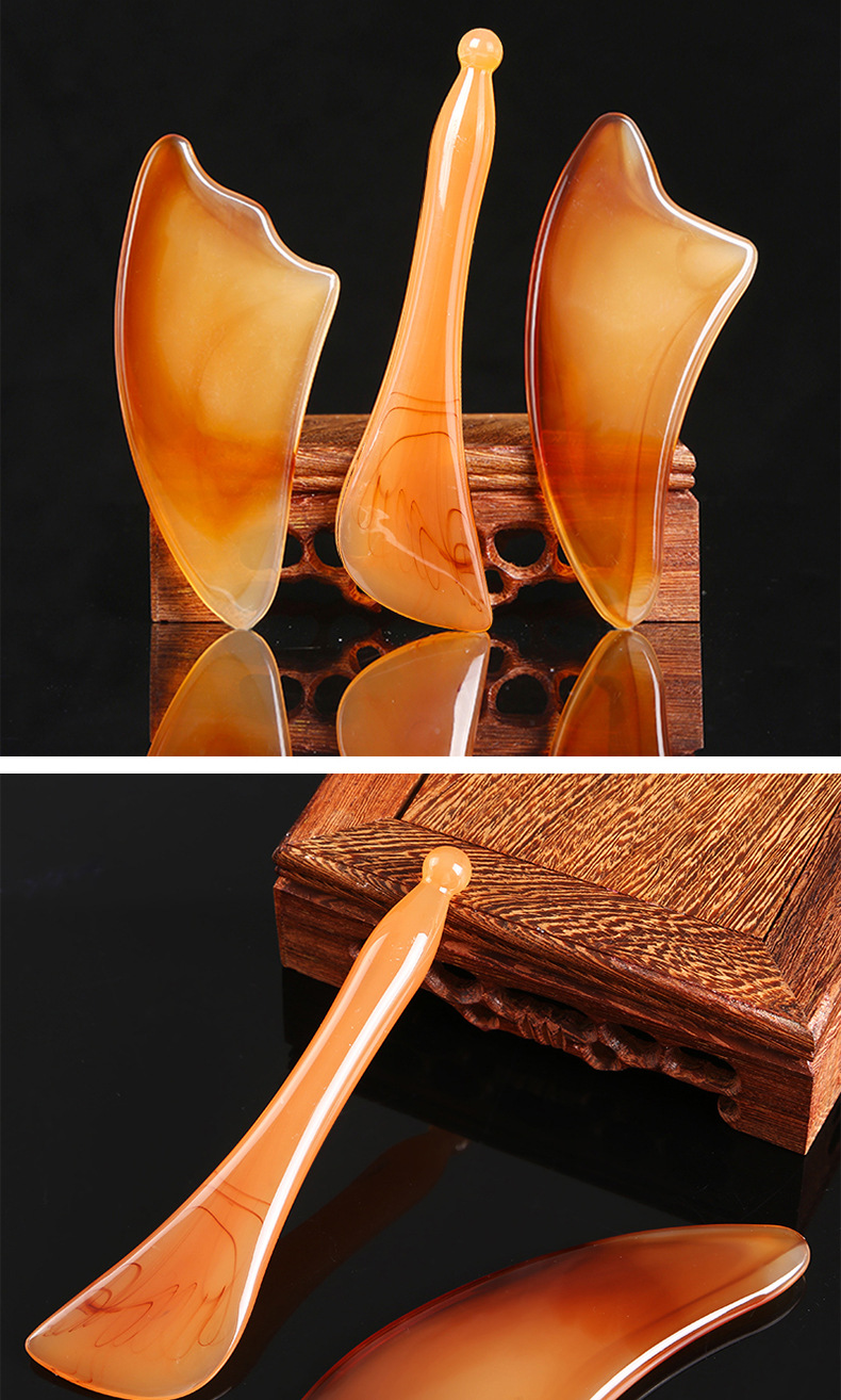 Gua Sha Massage Board Set with Facial Acupoint Wand Heart Shaped Scraping Tool for Face Eye Body Care 40g specifications