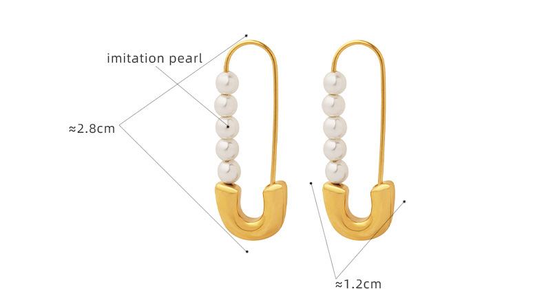 30g Weight 0.03µm-0.05µm Gold Plating Thickness PVD Coated Real Gold Plated 18K Gold Solid Color 304 Stainless Steel Fashion Waterproof Non Tarnish Earrings