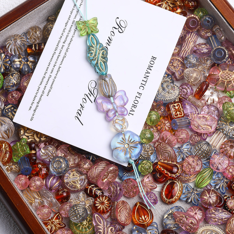 Acrylic Mixed Baroque Gold-Painted Beads Loose Beads DIY Jewelry Accessories Phone Chain Bracelet Beading Material Kit