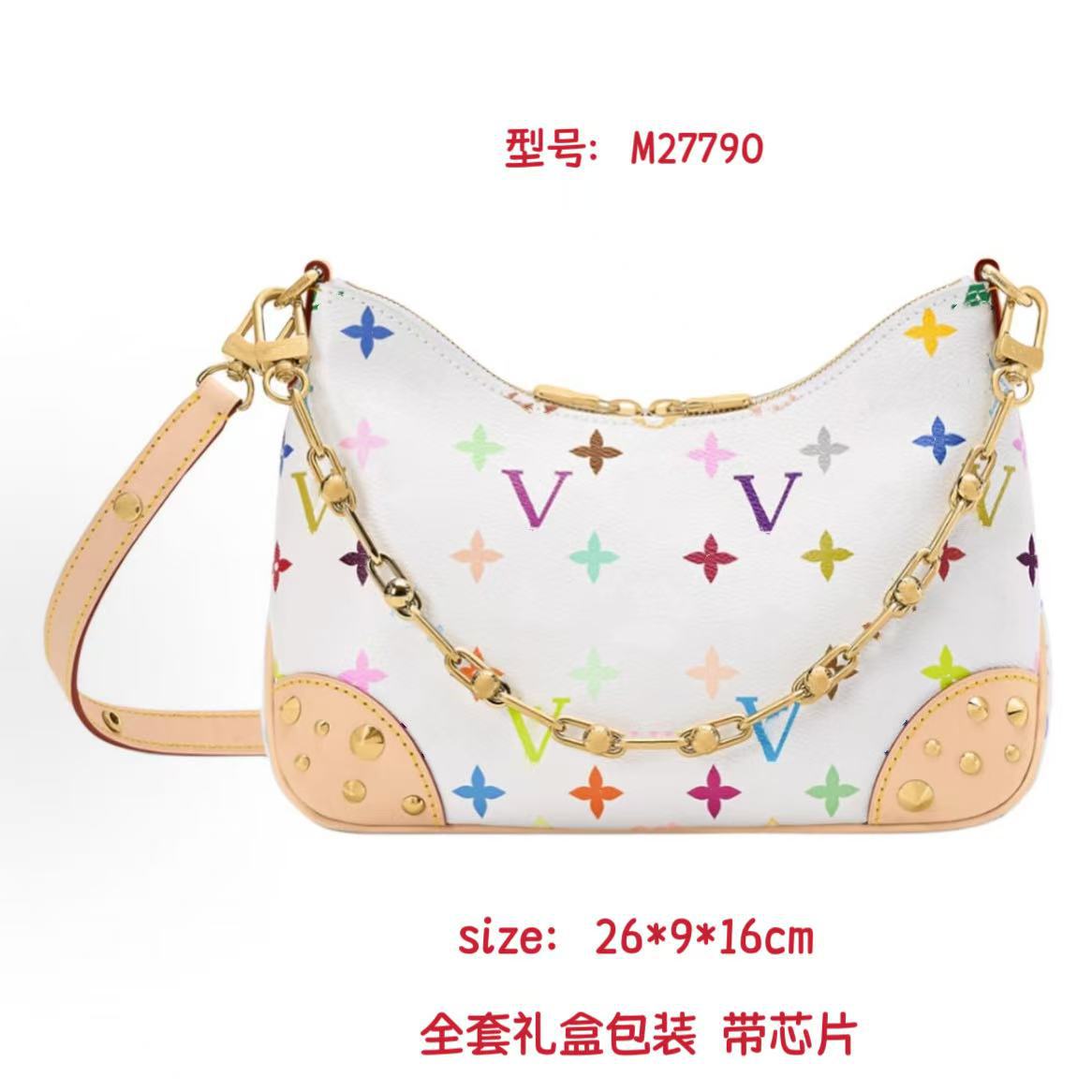 Classic Monogram Shoulder Bag Retro Hobo Crossbody Bag Fashion Large Capacity Tote Bag For Women - Thumbnail 3