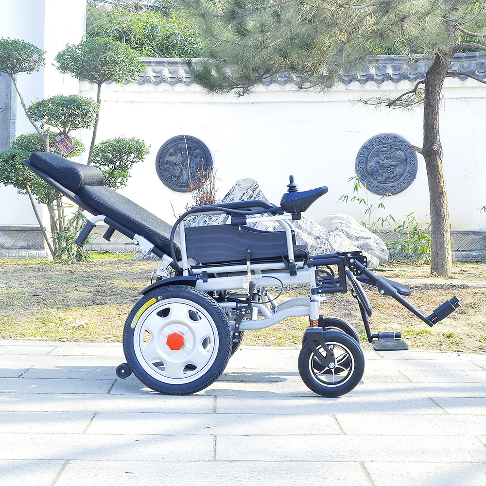 Reclining Electric Wheelchair, Intelligent Fully Automatic Folding Electric Wheelchair for the Elderly and Disabled, Mobility Scooter for the Elderly