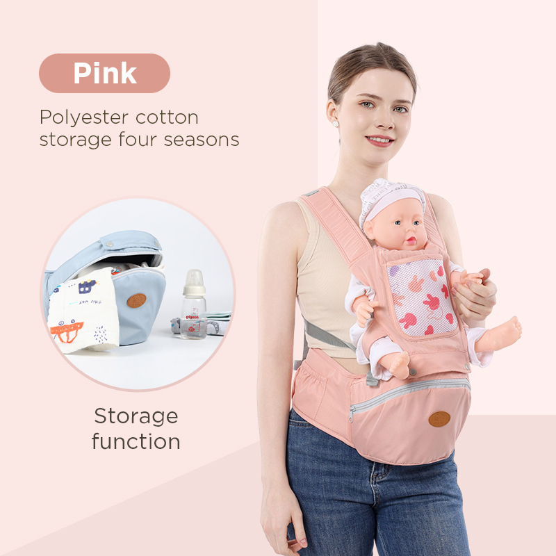Cintos para bebés, taburete de cintura para bebés ligero multifuncional para cuatro estaciones, asiento delantero y trasero de doble propósito para llevar a un bebé image 18