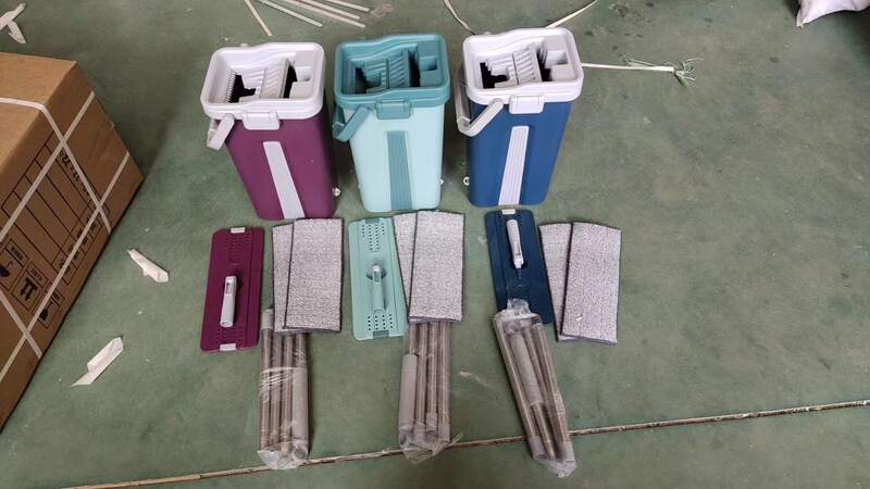 Scratch-Free Mop, Hands-Free Washing, Household Rotating Flat Mop, Floor Cleaning Mop Bucket Set, Mop for Cleaning Floors