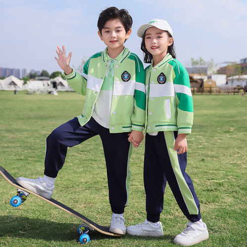 Student uniform set for spring and autumn, consisting of three pieces for children, class uniform, summer sportswear set for kindergartens