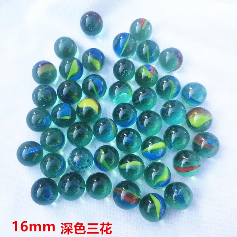 16mm mármoles de vidrio al por mayor juguetes nostálgicos cuentas de vidrio juego de damas tienda binaria de vidrio perlas sueltas bola artesanal