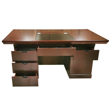 厂家直供油漆单人办公桌职员教师电脑桌写字台实木皮财务桌椅组合
