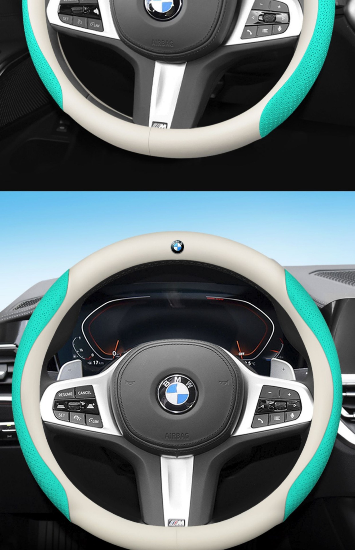Suitable for BMW steering wheel cover suede new 5 series 3 series 4 series 1 series X1X2X3X4X5X6 handle cover four seasons cross-border