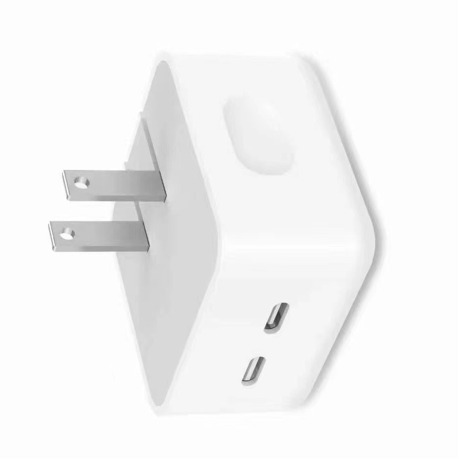 pd fast charge 35w dual-port charger us version british standard applicable to iphone tablet double typec fast charge folding