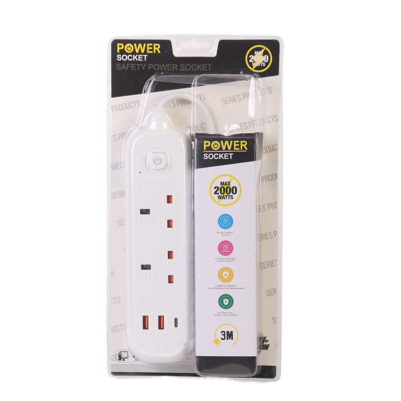 Con conector USB, tarjeta de succión de doble cañón 2US + 1Type-c para cargar un paso