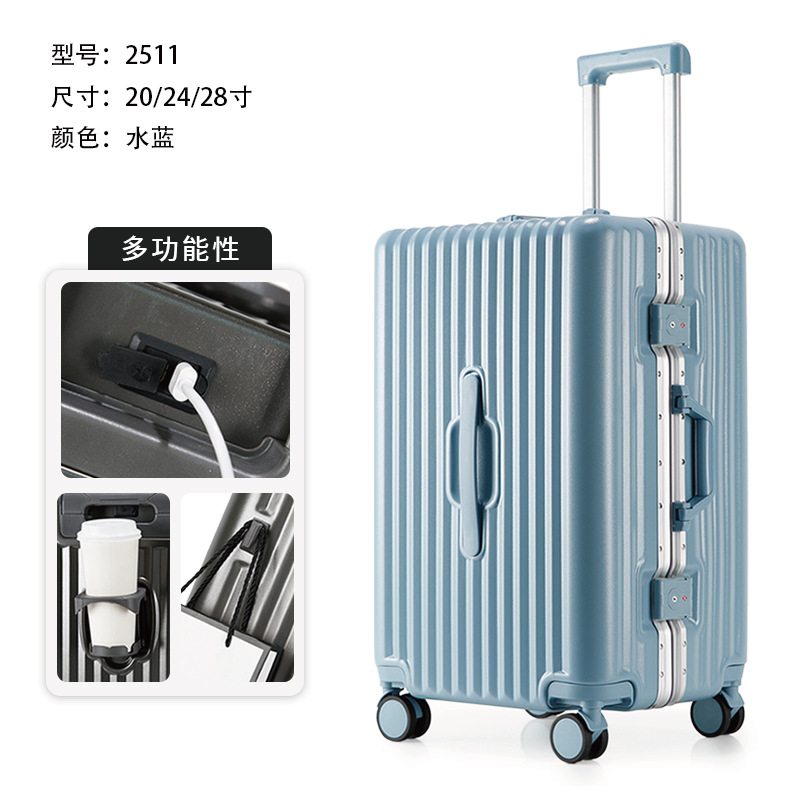 【Fábrica de Selección Estricta】Maleta con Marco de Aluminio, Gran Capacidad, Maleta con Ruedas Extra Grandes, Maleta de Viaje Resistente con Ruedas Universales para Estudiantes.