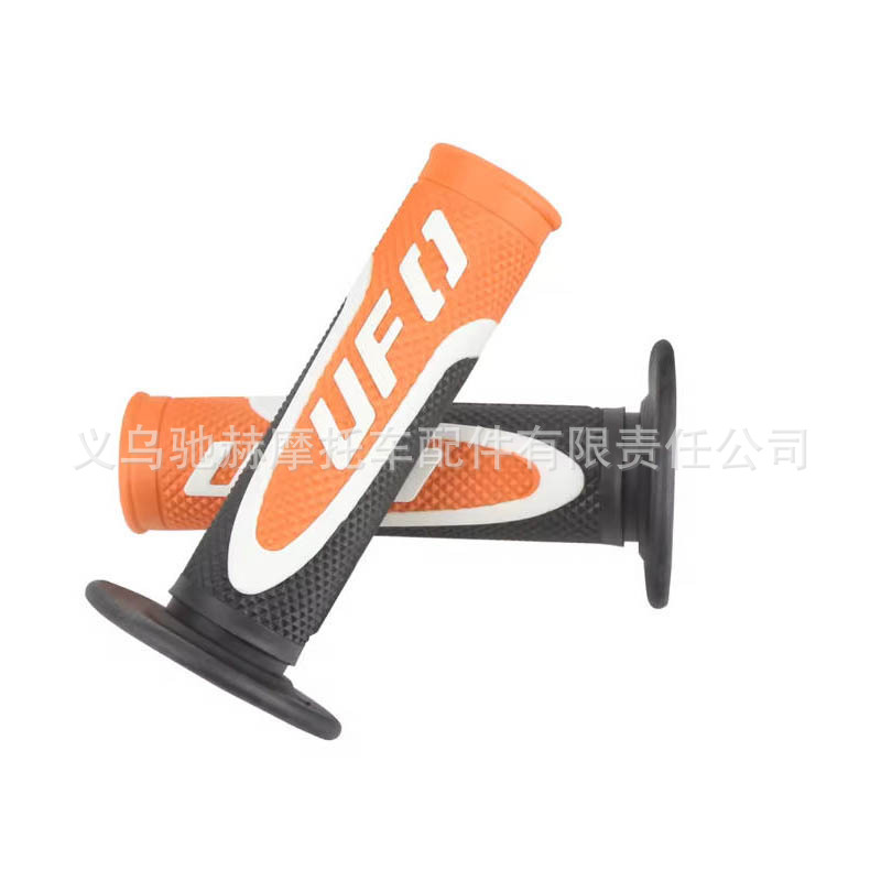 Motorcycle handlebar grips UFO three-color handlebar covers for off-road vehicles and motorcycles, rubber anti-slip handlebar covers, Chunfeng Zhangxue