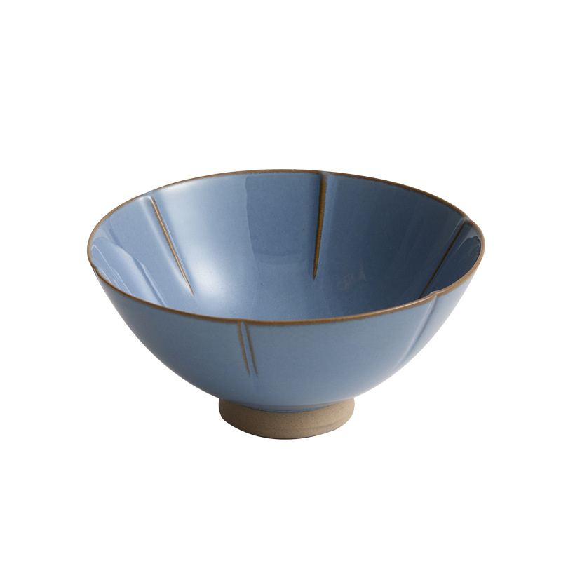 Las montañas y los ríos. Cuencos de arroz de cerámica de estilo nórdico cuencos de ensalada creativos simples cuencos de alto valor de la cara cubiertos al por mayor