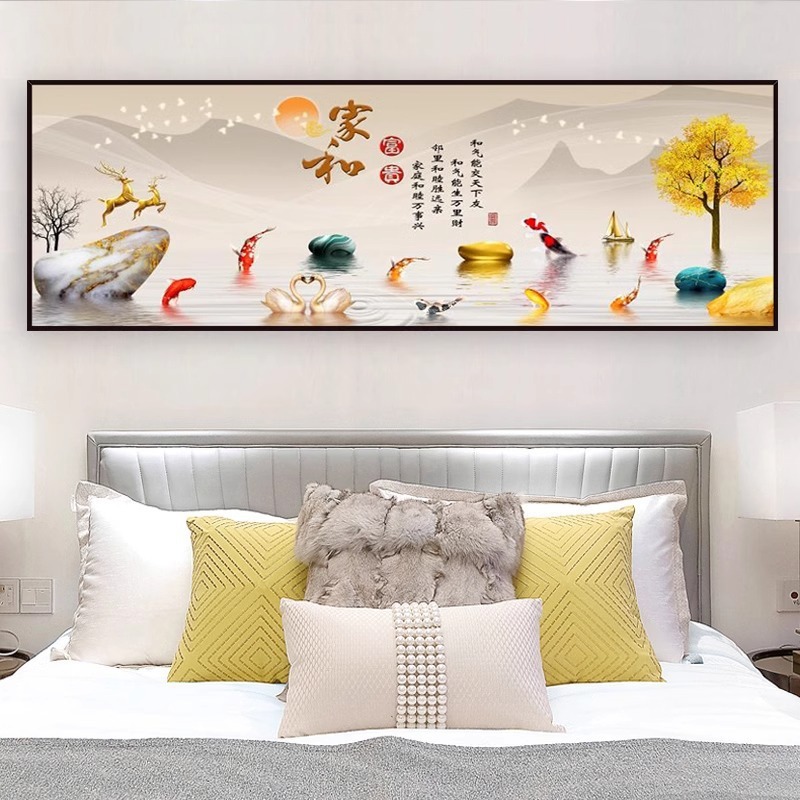 寝室のベッドサイドの絵画自己粘着壁ステッカーホテル B&B リビングルームのソファの背景の壁の装飾絵画壁紙ステッカー|undefined
