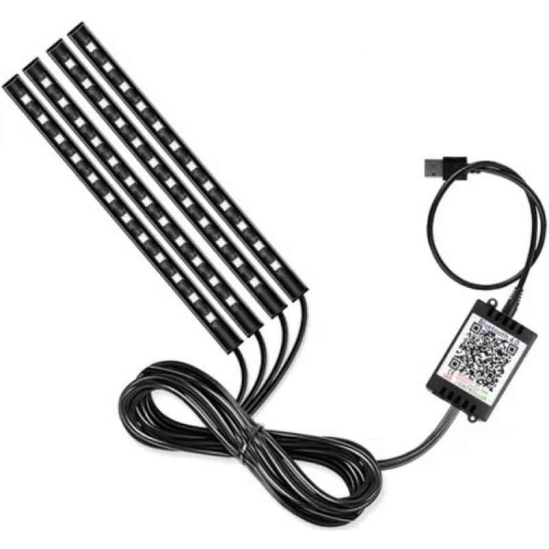 48 72LED un remolque cuatro mangueras de silicona luces de atmósfera de automóviles luces de atmósfera de pies interiores