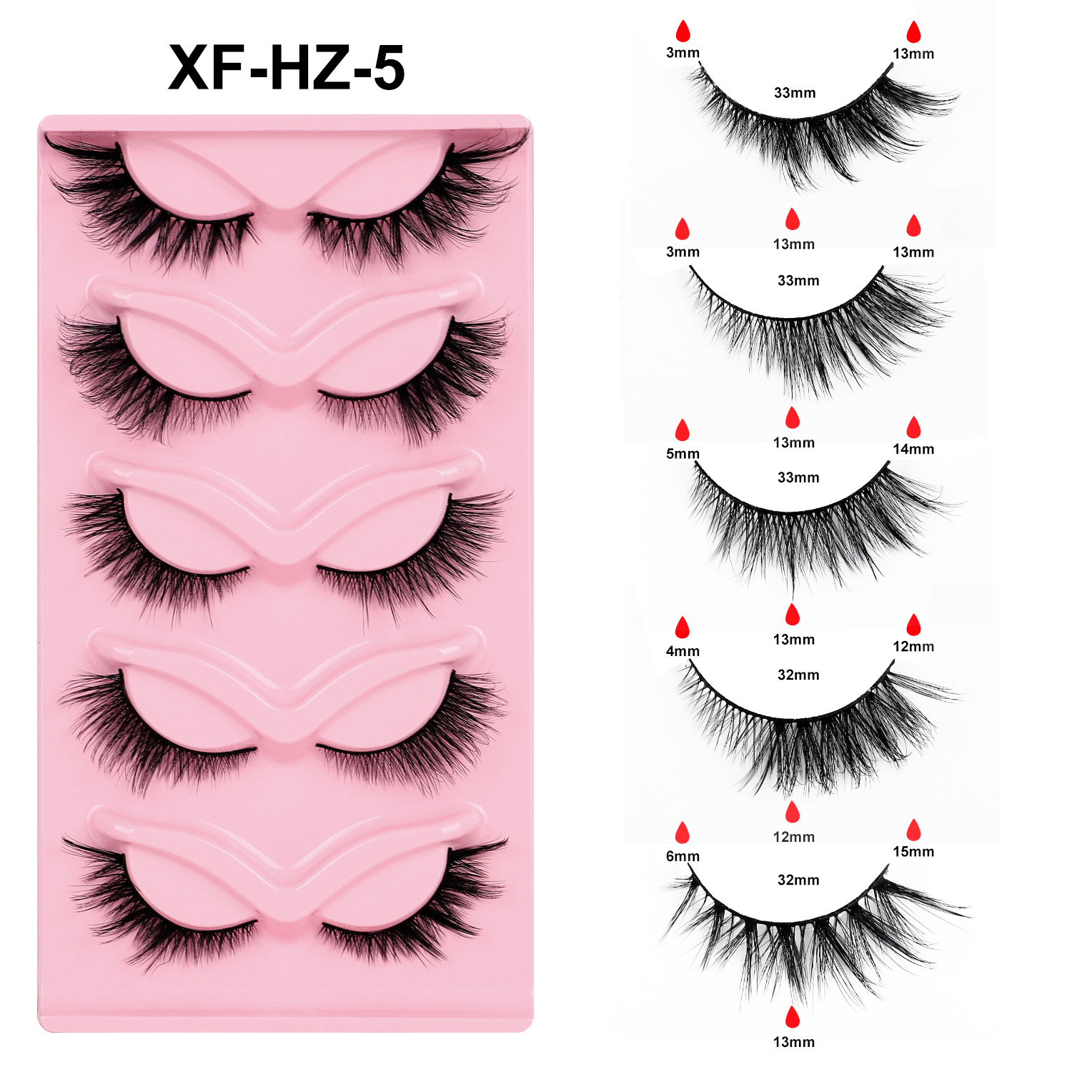 10 pares de pestañas postizas tridimensionales de tallo duro, estilo europeo y americano, pestañas en racimo completas y densas, pestañas postizas de una sola pieza para maquillaje de escenario para maquilladores.