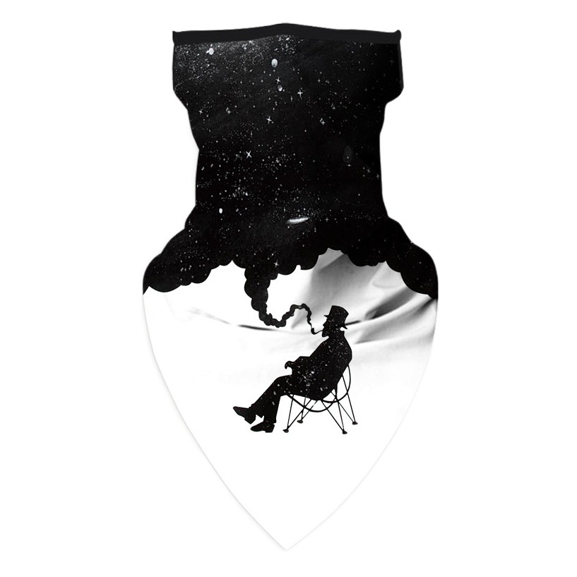 Factory Direct Supply Cross-Border Merchant European and American Starry Sky Versatile Ear-Hanging Headscarf Dustproof Sun Protection Anti-Fall