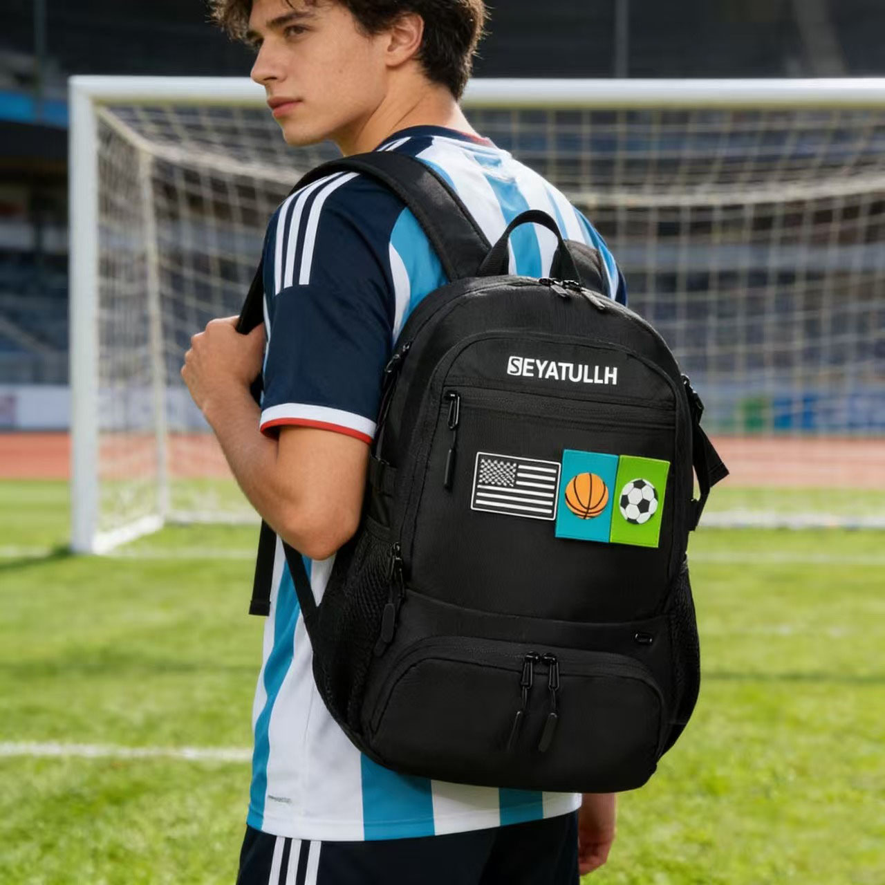 Cross-Border Sports Basketball Bag, Training Backpack, Independent Shoe Compartment, Football-Specific Bag, Large Capacity Casual Outdoor Backpack