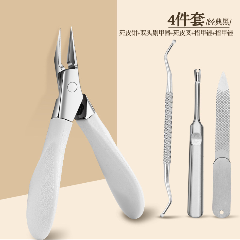 Transfronteriza spot al por mayor tijeras de piel muerta de silicona acero inoxidable manija tijeras de corte de color alicas herramientas de recorte