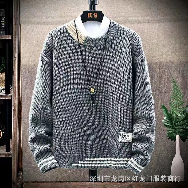 2022 Autumn and winter new stylish thick pullover sweaters for men and warm wool sweaters, wholesale from foreign trade sources at street stalls pic 37