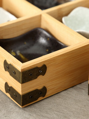 WBZ7和風料理刺身盤二三四六格木盒多格壽司甜品九宮格木格盒日料