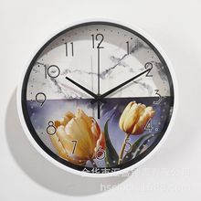 源头工厂来图可印塑料石英挂钟 礼品时钟 企业广告钟外贸礼品钟表