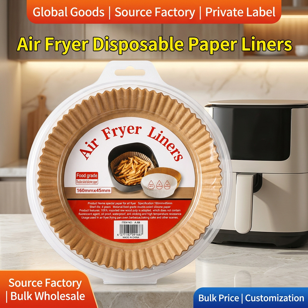 Papel para Freidora de Aire de Papel Siliconado para Cocina y Repostería
