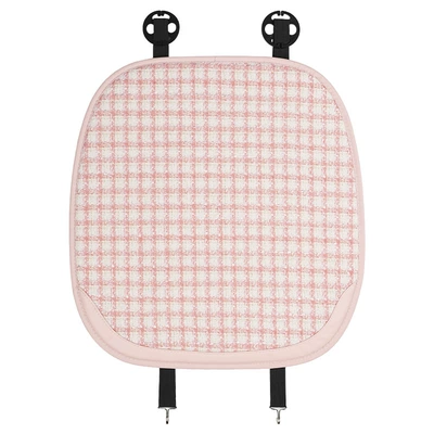 Cushion, Chanel-Style, Breathable and Comfortable: Seat cushion, seat cover - checkered-small-fragrant-leather-cushion-pink-front-row