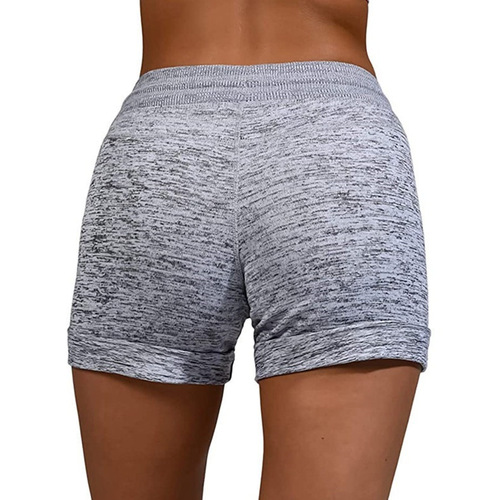 Women's base layer quick-drying yoga shorts, casual sporty, waist-cinching tie-up elastic shorts