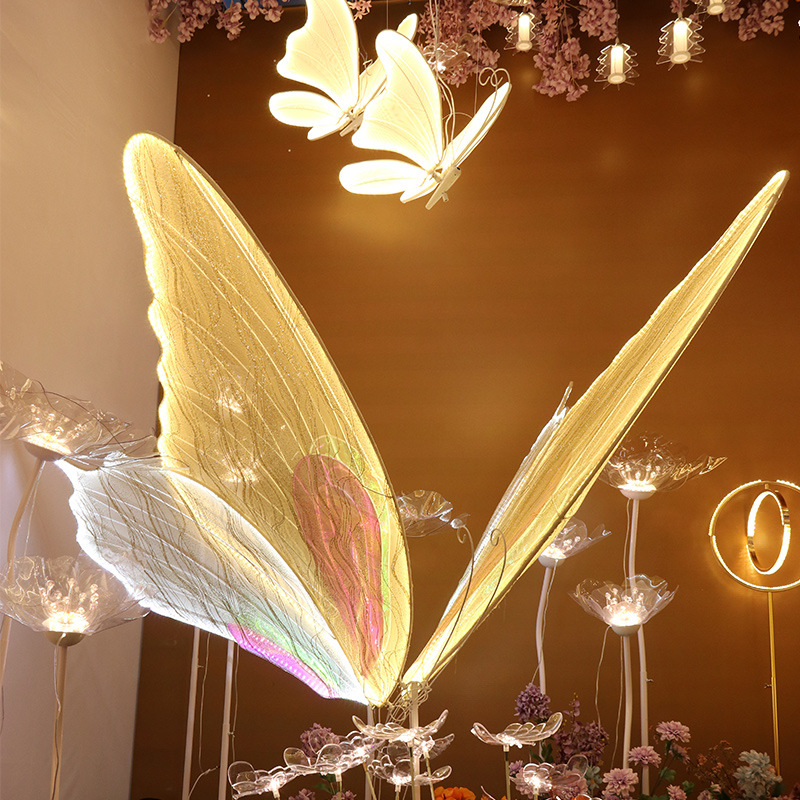 Shangmeili props de boda gran brillante mariposa ala decoración escenario colgante techo guía adornos del salón de bodas