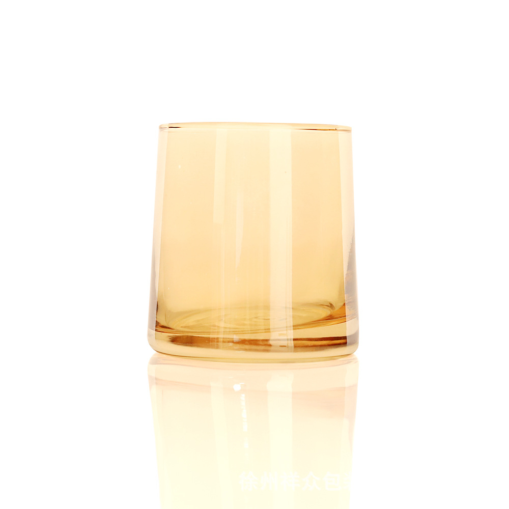 Color brillante, gran fragancia de barriga, taza de almacenamiento de vidrio transparente multifuncional con tapa de madera image 9